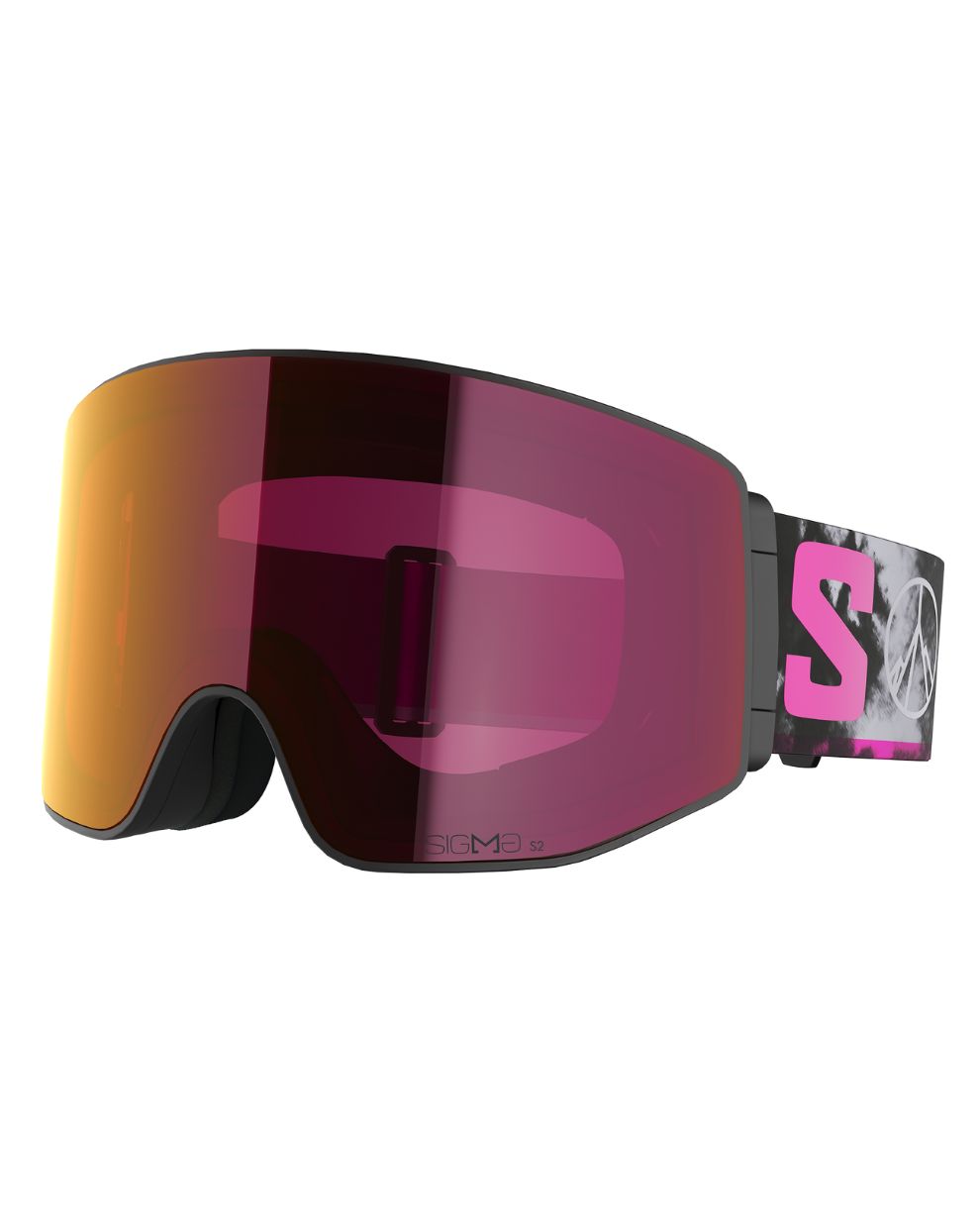 Salomon Sentry Prime Sigma (and Extra Lens) Ski Goggles - Black Echo/ Poppy Red/ Light Blue