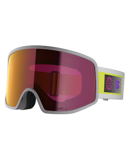 Salomon Sentry Pro Sigma (and Extra Lens) Ski Goggles - Grey Violet/ Poppy Red/ Light Blue