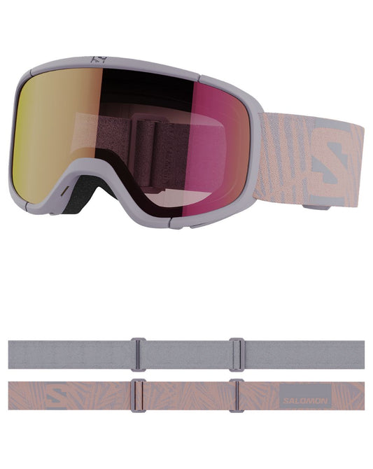 Salomon Lumi Junior Ski Goggles - Evening Haze/Univ Ruby