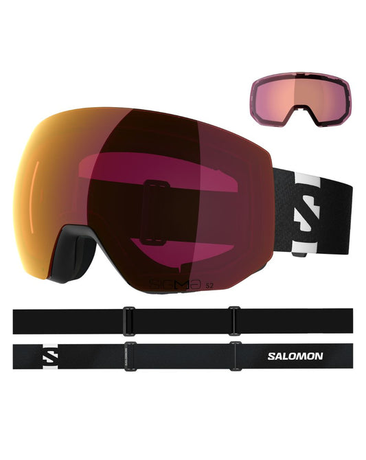 Salomon Radium Pro Sigma Ski Goggles - Black/Poppy Red/Light Blue