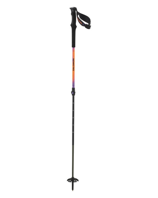 Salomon QST Carbon S3 Ski Touring Poles - Lilac Neon Orange