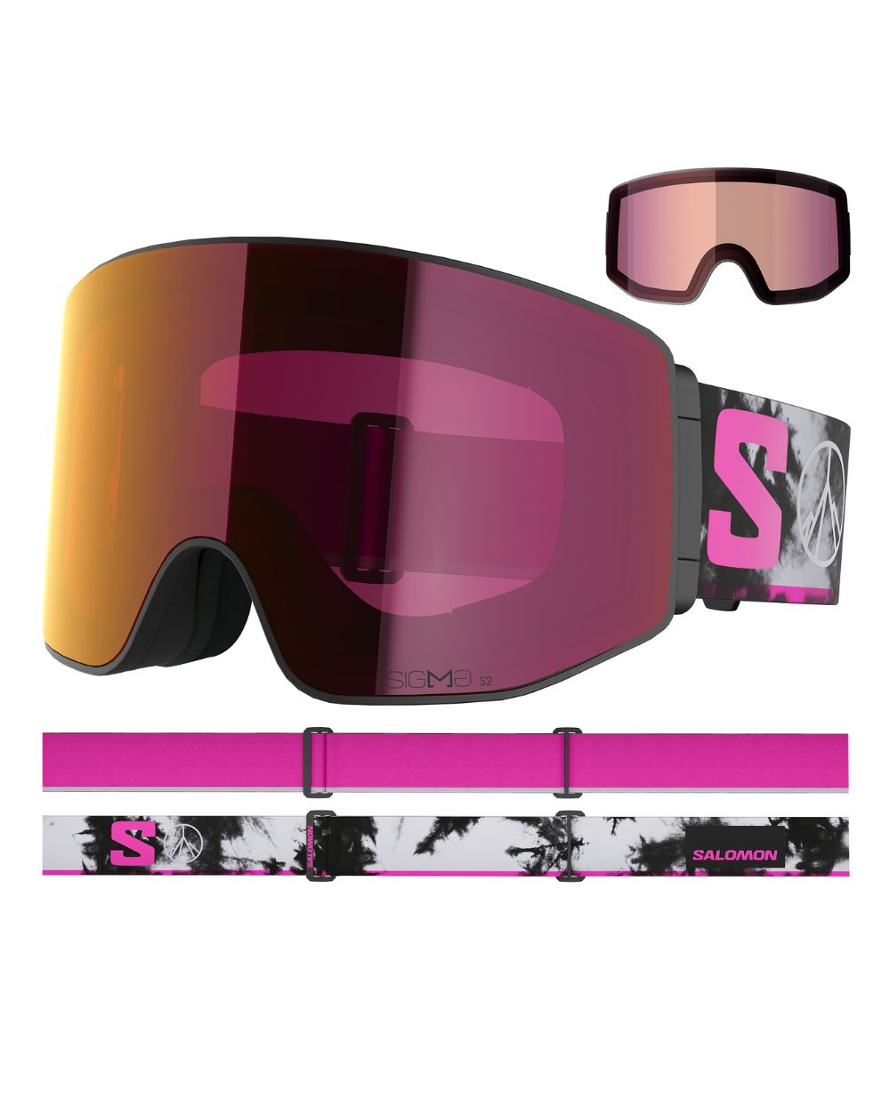 Salomon Sentry Prime Sigma (and Extra Lens) Ski Goggles - BK Echo/PRL