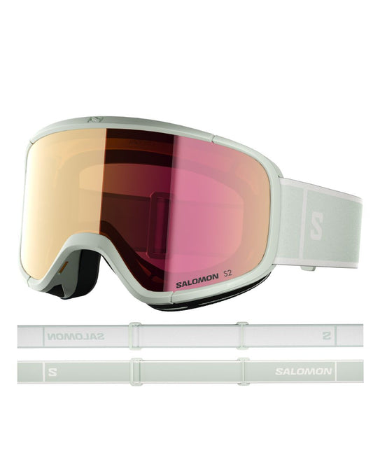 Salomon Aksium 2.0 Ski Goggle - White Moss + Ruby S2