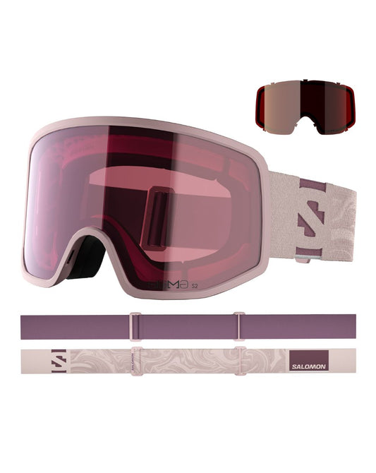 Salomon Sentry  Pro S Sigma ( and Extra Lens) Ski Goggle - Heavenly Pink + Silver Pink S2 + Gun Metal S3