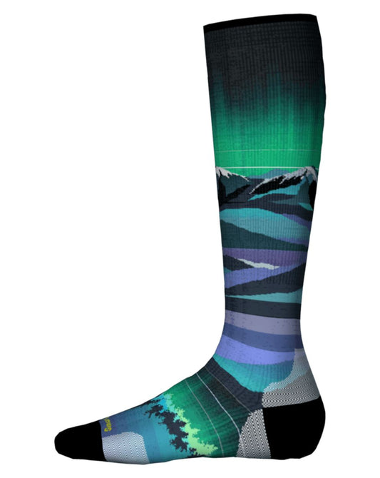 Smartwool Kid's Ski ZC Aurora Flash Print Over The Calf Socks