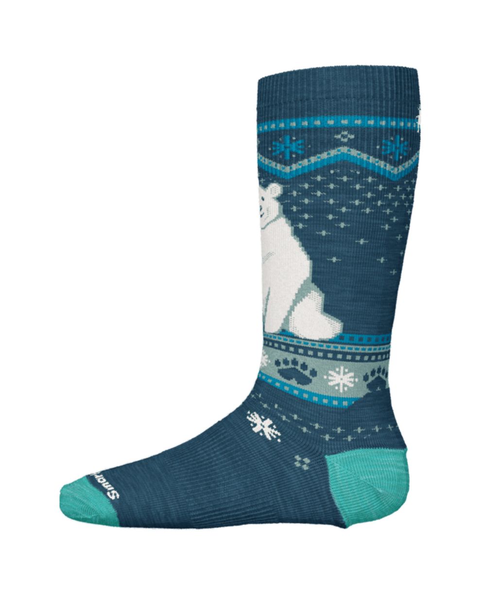 Smartwool Junior Wintersport FC Polar Bear Pattern OTC Socks