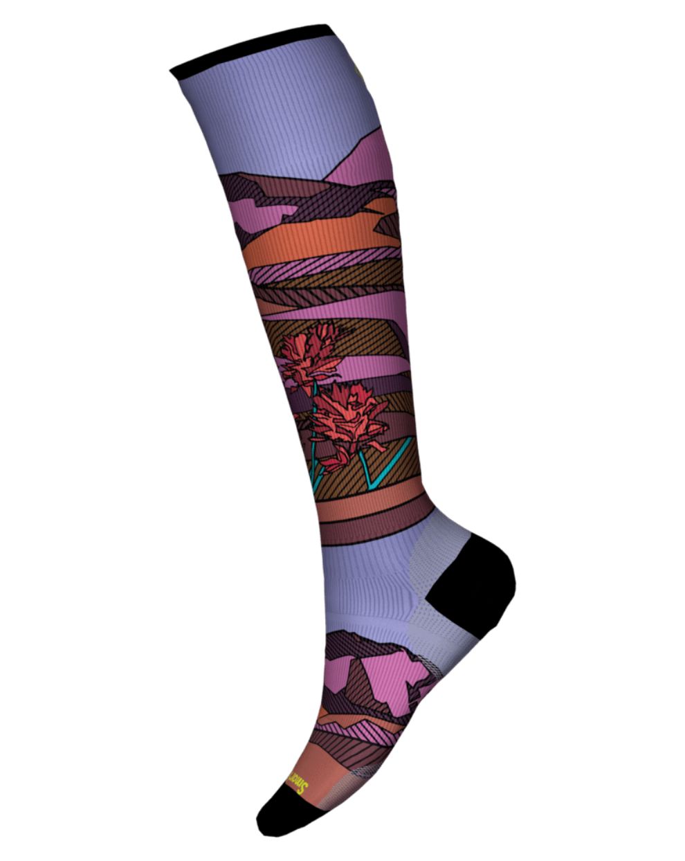 Smartwool Women's Ski Zero Cushion Floral Field Print OTC Socks