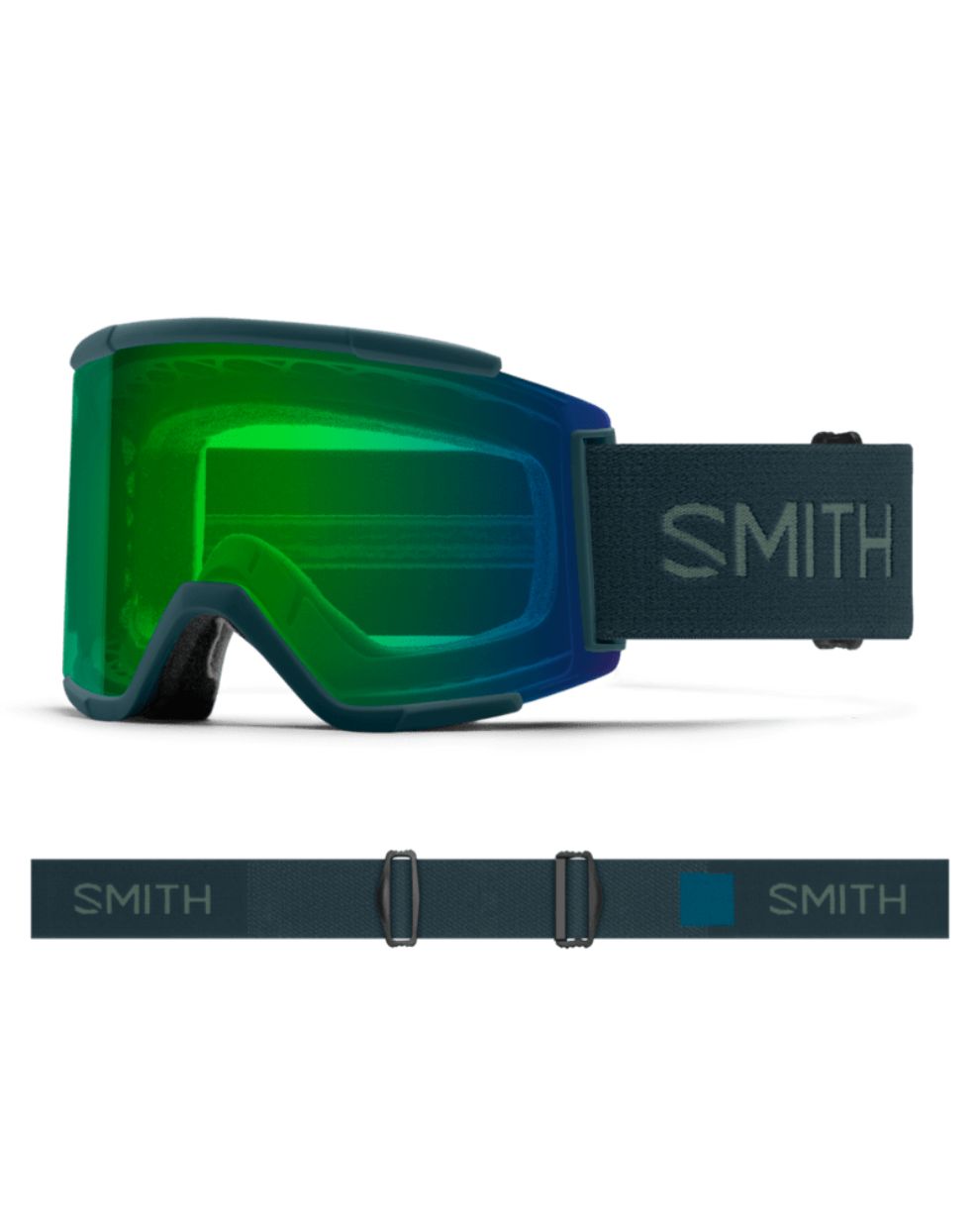 Smith Squad XL Ski Goggle - Pacific + ChromaPop Everyday Green Mirror Lens