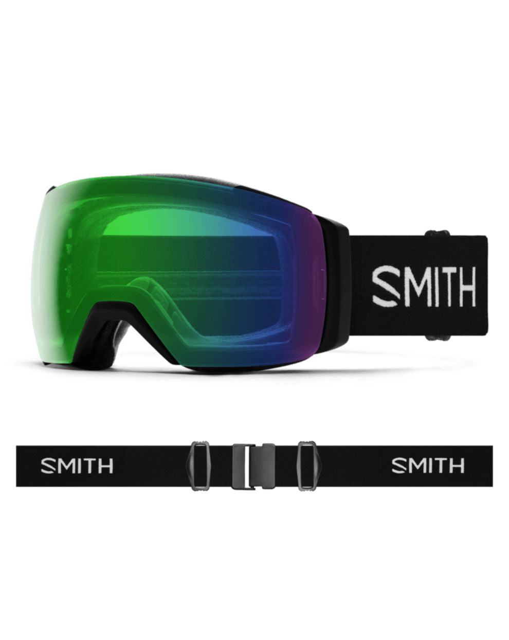 Smith IO MAG XL Ski Goggle - Black + ChromaPop Everyday Green MirrorLens