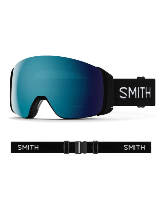 Smith 4D MAG Ski Goggle - Black + ChromaPop Sun Blue Mirror Lens