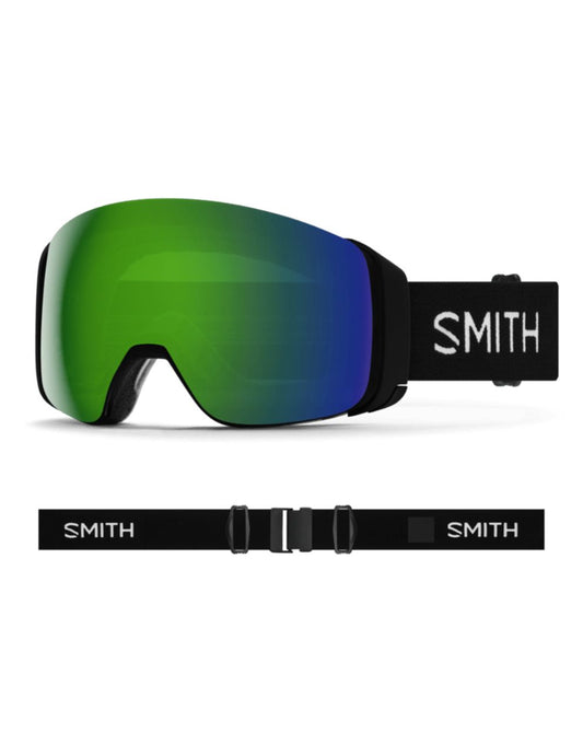 Smith 4D MAG Ski Goggle - Black + ChromaPop Sun Green Mirror Lens