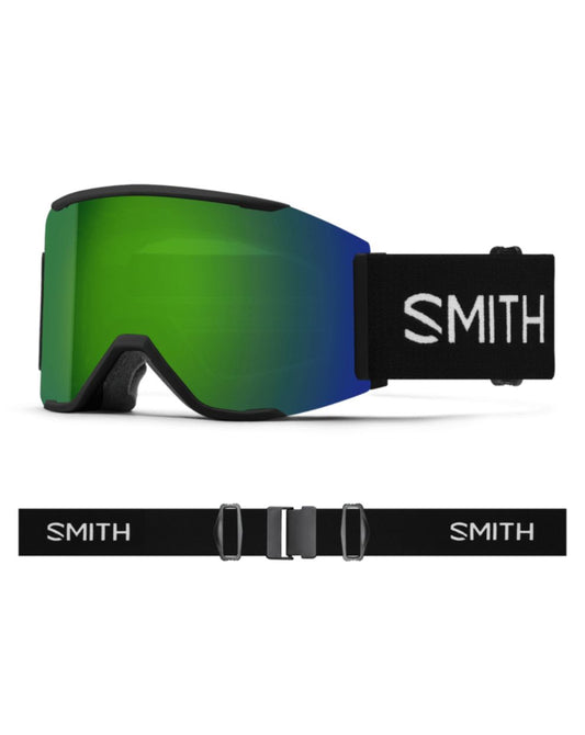 Smith Squad MAG Ski Google - Black + ChromaPop Sun Green Mirror Lens