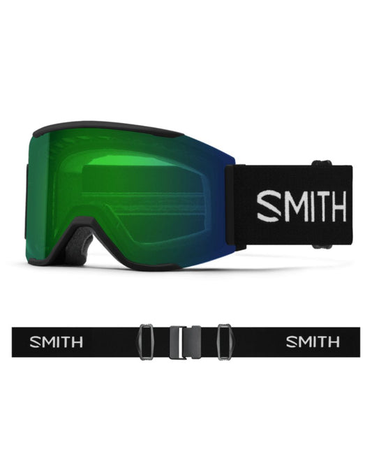 Smith Squad MAG Ski Goggle - Black + ChromaPop Everyday Green Mirror Lens