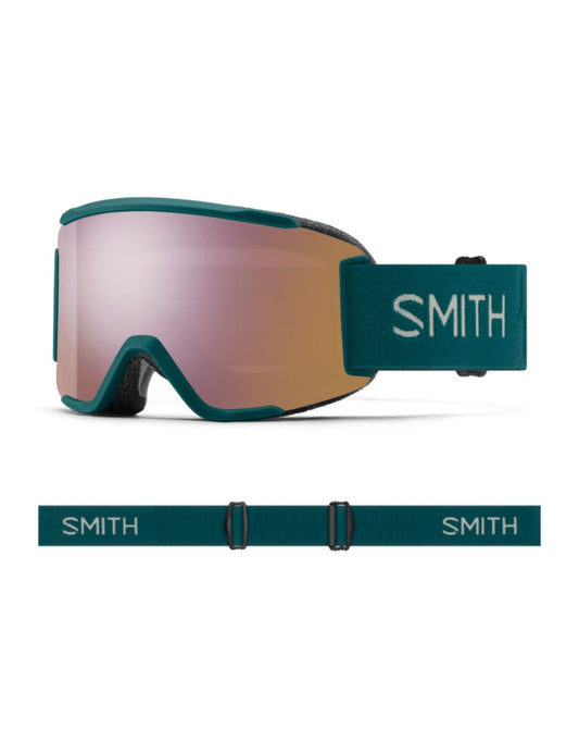 Smith Squad S Ski Goggle- Malachite + ChromaPop Everyday Rose Gold Mirror Lens