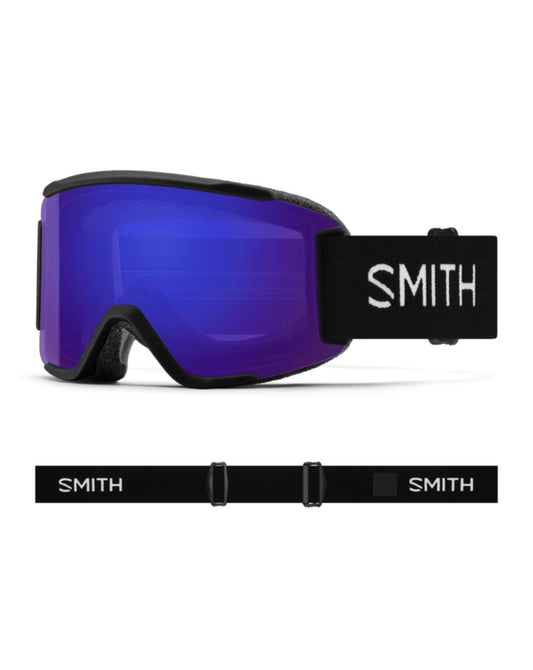 Smith Squad S Ski Goggle - Black + ChromaPop Everyday Violet Mirror Lens