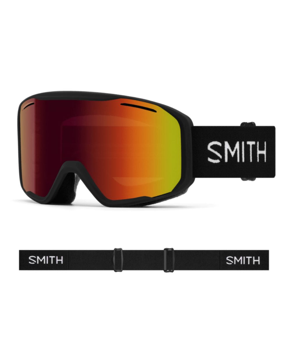 Smith Blazer Ski Goggle - Black + Red Sol-X Mirror Lens