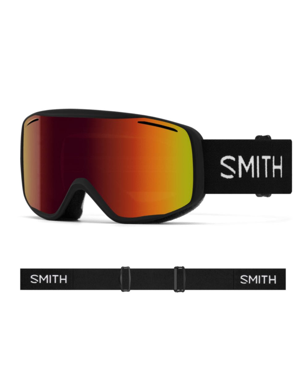 Smith Rally Ski Goggle - Black + Red Sol-X Mirror Lens