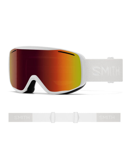 Smith Rally Ski Goggle - White + Red Sol-X Mirror Lens