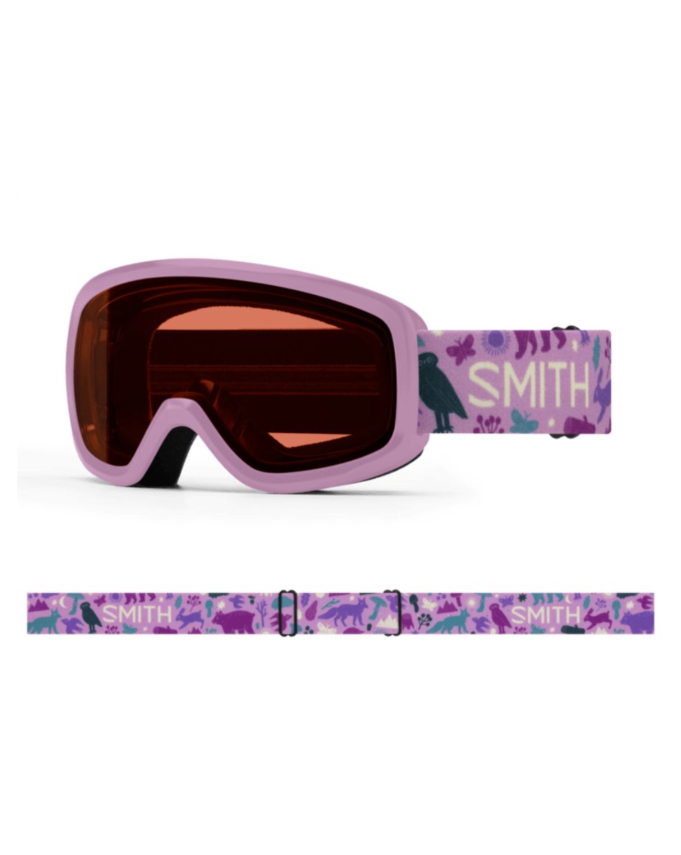 Smith Junior Snowday Ski Goggle - Proper Pink Forest Friends + RC36