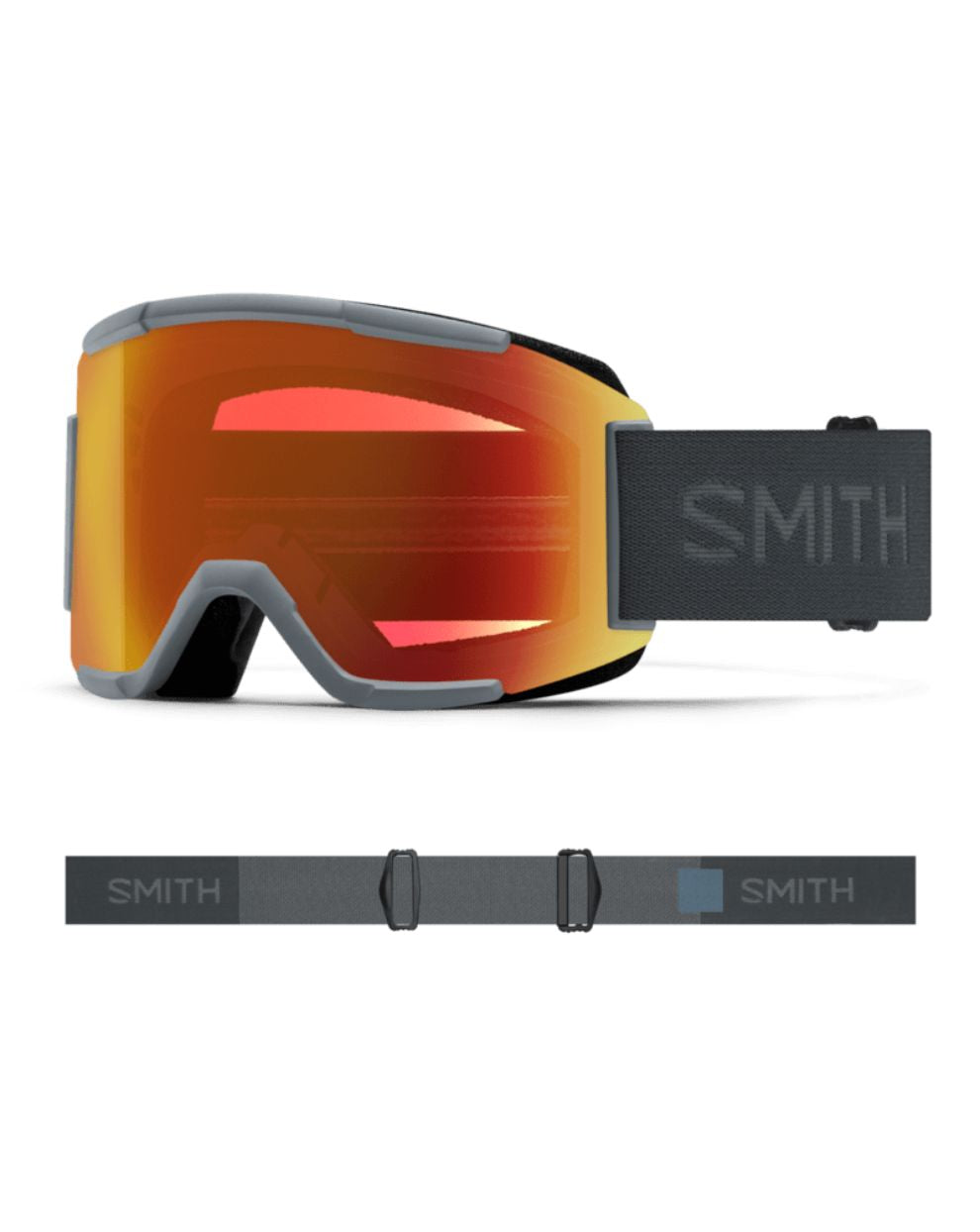 Smith Squad Ski Goggle - Slate + ChromaPop Everyday Red Mirror Lens