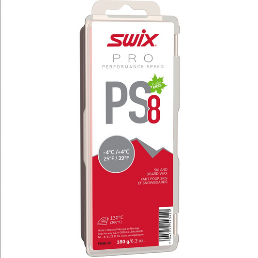 Swix PS8 Red Glide Wax, -4C/+4C - 180g