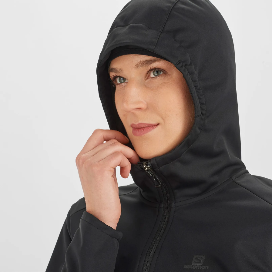 Salomon Women's GORE TEX INFINIUM™ WINDSTOPPER® Jacket - Black – Aerobics  First
