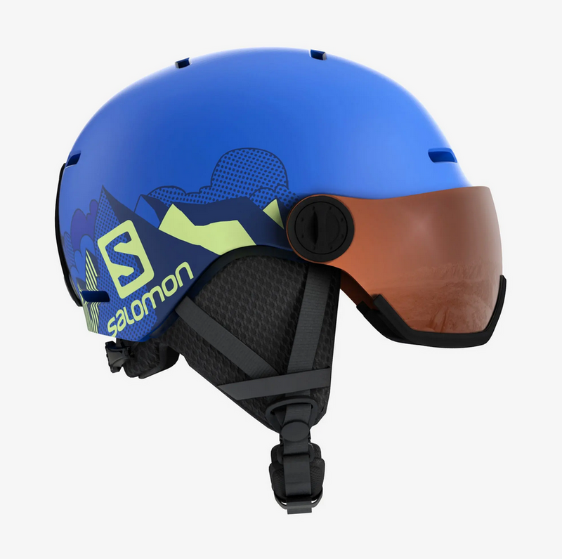 Salomon Junior Grom Visor Helmet - Pop Blue Matte