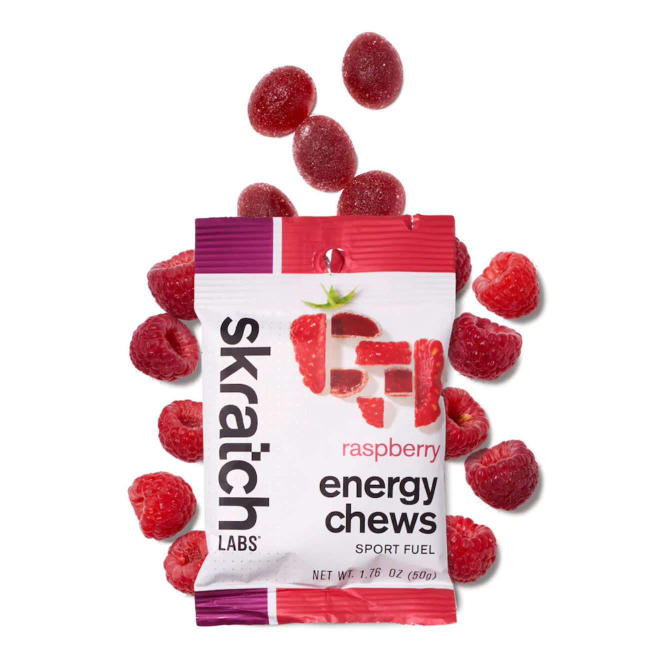 Skratch Labs Energy Chews - Raspberry (Single - 50g)